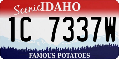 ID license plate 1C7337W