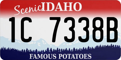 ID license plate 1C7338B