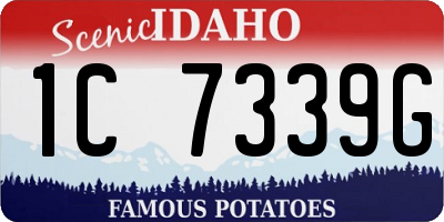 ID license plate 1C7339G