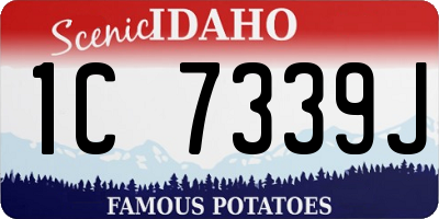 ID license plate 1C7339J