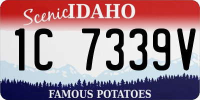 ID license plate 1C7339V