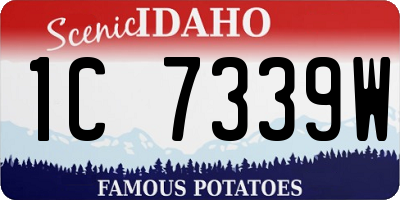 ID license plate 1C7339W