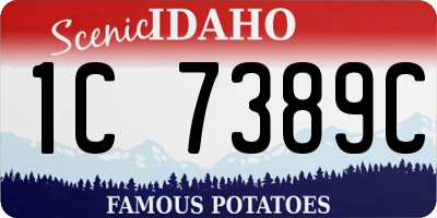 ID license plate 1C7389C