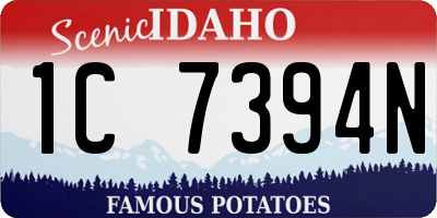 ID license plate 1C7394N
