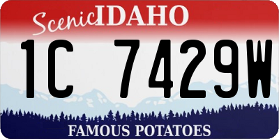 ID license plate 1C7429W