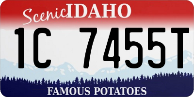 ID license plate 1C7455T