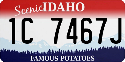 ID license plate 1C7467J