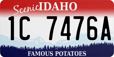ID license plate 1C7476A