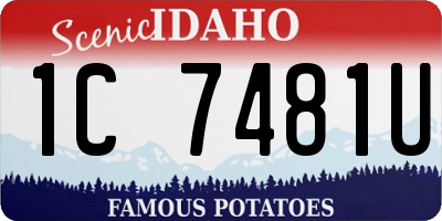 ID license plate 1C7481U