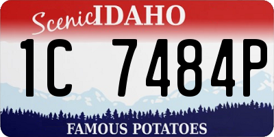 ID license plate 1C7484P