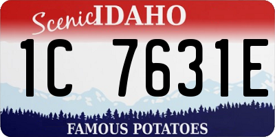 ID license plate 1C7631E