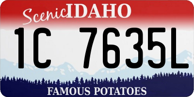 ID license plate 1C7635L