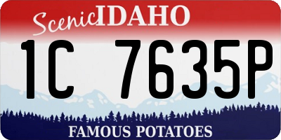 ID license plate 1C7635P