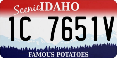 ID license plate 1C7651V