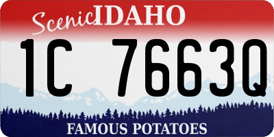 ID license plate 1C7663Q