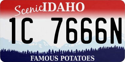 ID license plate 1C7666N