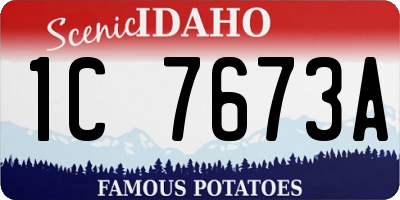 ID license plate 1C7673A
