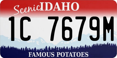 ID license plate 1C7679M