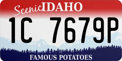 ID license plate 1C7679P
