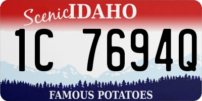 ID license plate 1C7694Q