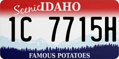ID license plate 1C7715H