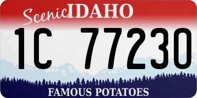 ID license plate 1C7723O