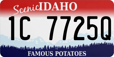 ID license plate 1C7725Q