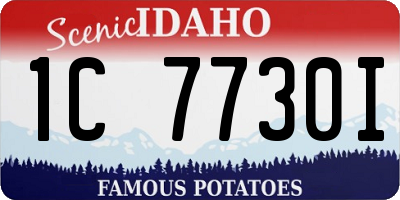 ID license plate 1C7730I