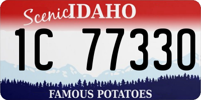 ID license plate 1C7733O