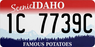 ID license plate 1C7739C