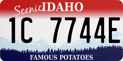 ID license plate 1C7744E