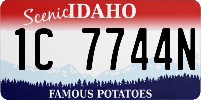 ID license plate 1C7744N