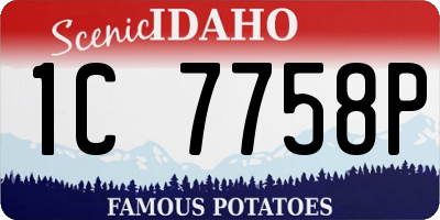 ID license plate 1C7758P