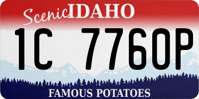 ID license plate 1C7760P