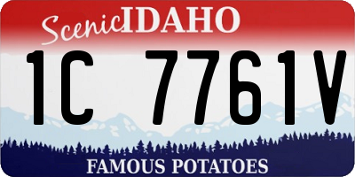 ID license plate 1C7761V
