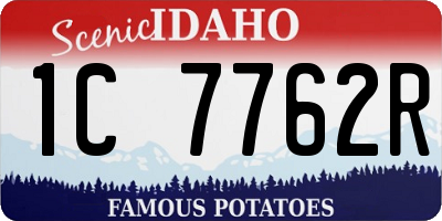 ID license plate 1C7762R