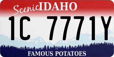 ID license plate 1C7771Y