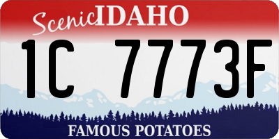 ID license plate 1C7773F