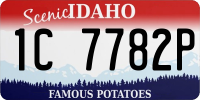 ID license plate 1C7782P