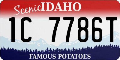 ID license plate 1C7786T
