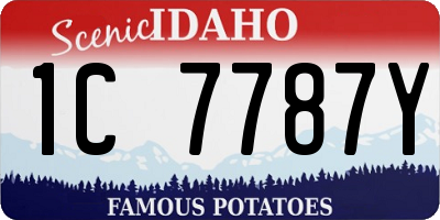 ID license plate 1C7787Y