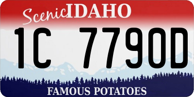 ID license plate 1C7790D