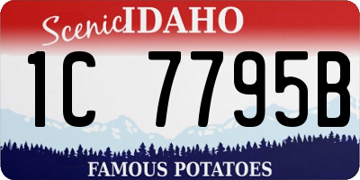 ID license plate 1C7795B
