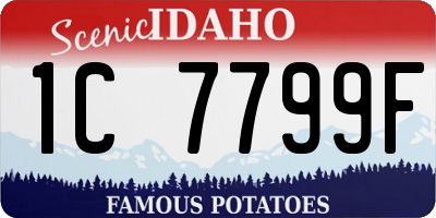 ID license plate 1C7799F