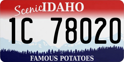ID license plate 1C7802O