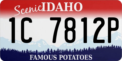 ID license plate 1C7812P