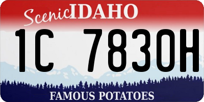 ID license plate 1C7830H