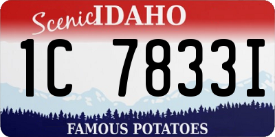 ID license plate 1C7833I
