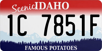ID license plate 1C7851F