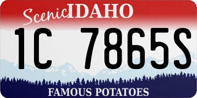 ID license plate 1C7865S